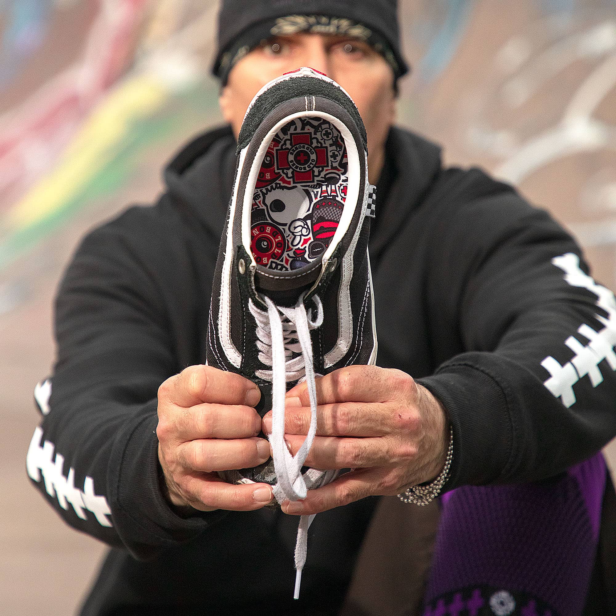 catalog-hero | Old Bones Therapy All Day Foot Insoles – Thin-profile comfort insole with custom graphic print for all-day support and board feel
