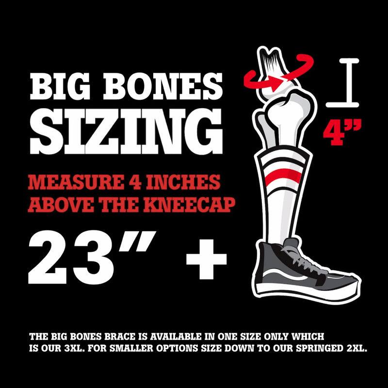 Big Bones Knee Brace sizing guide