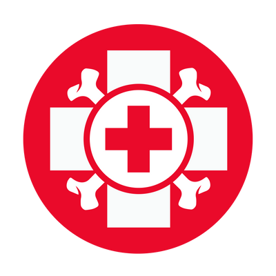 Old Bones Icon logo in red