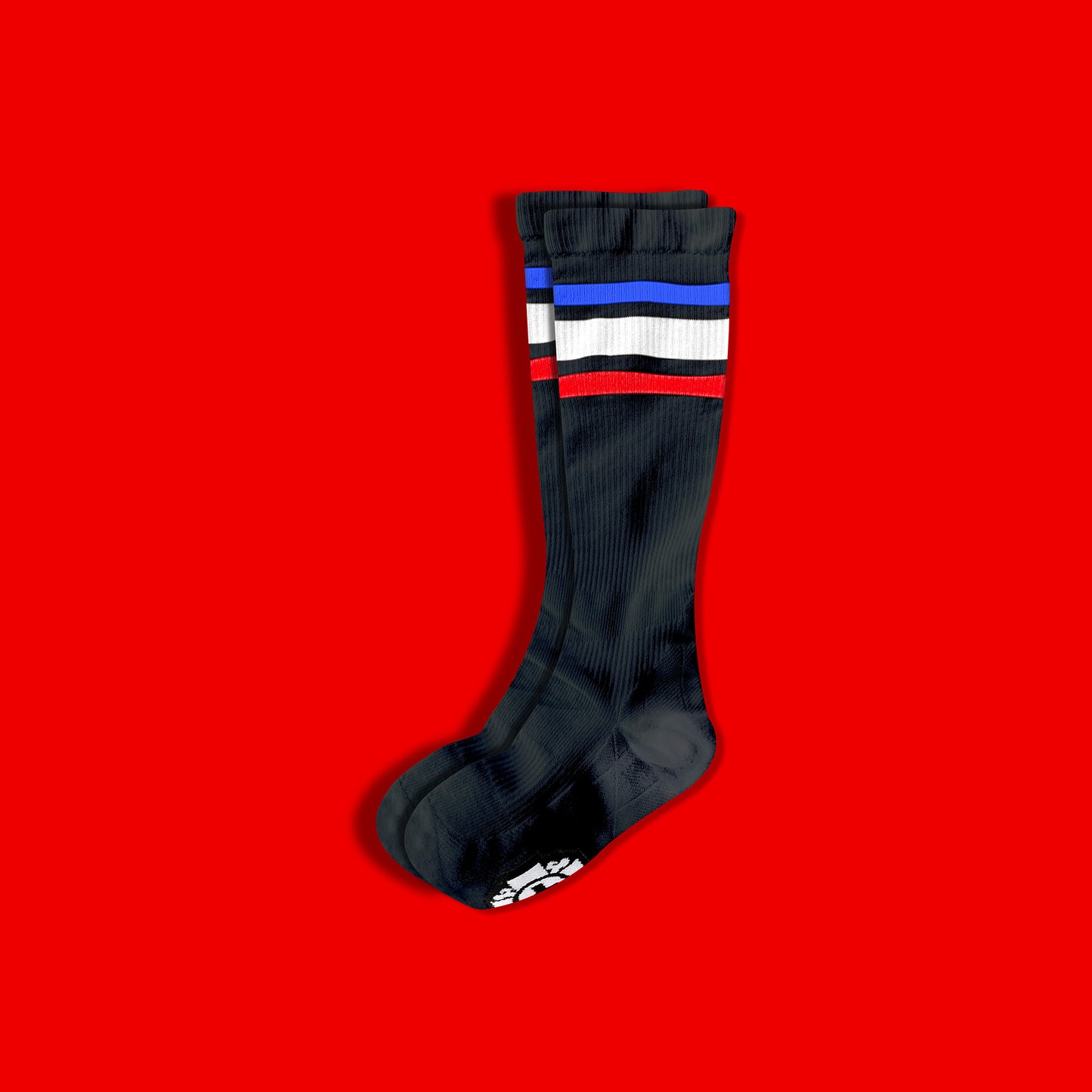 Compression Socks: RED WHITE BLUE Stripes (1-Pack)