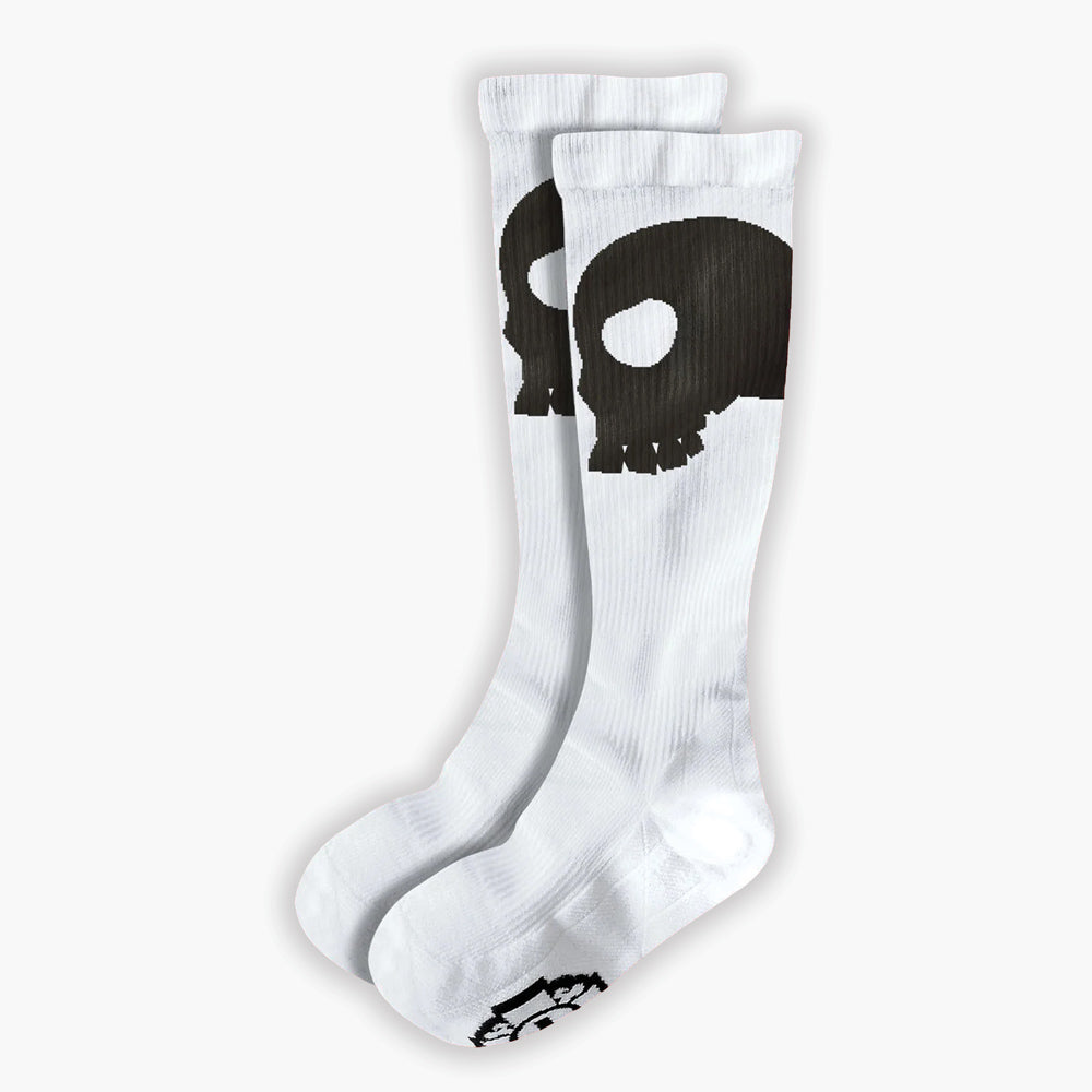 Old Bones Therapy Compression Socks: SKULLS — alternate view