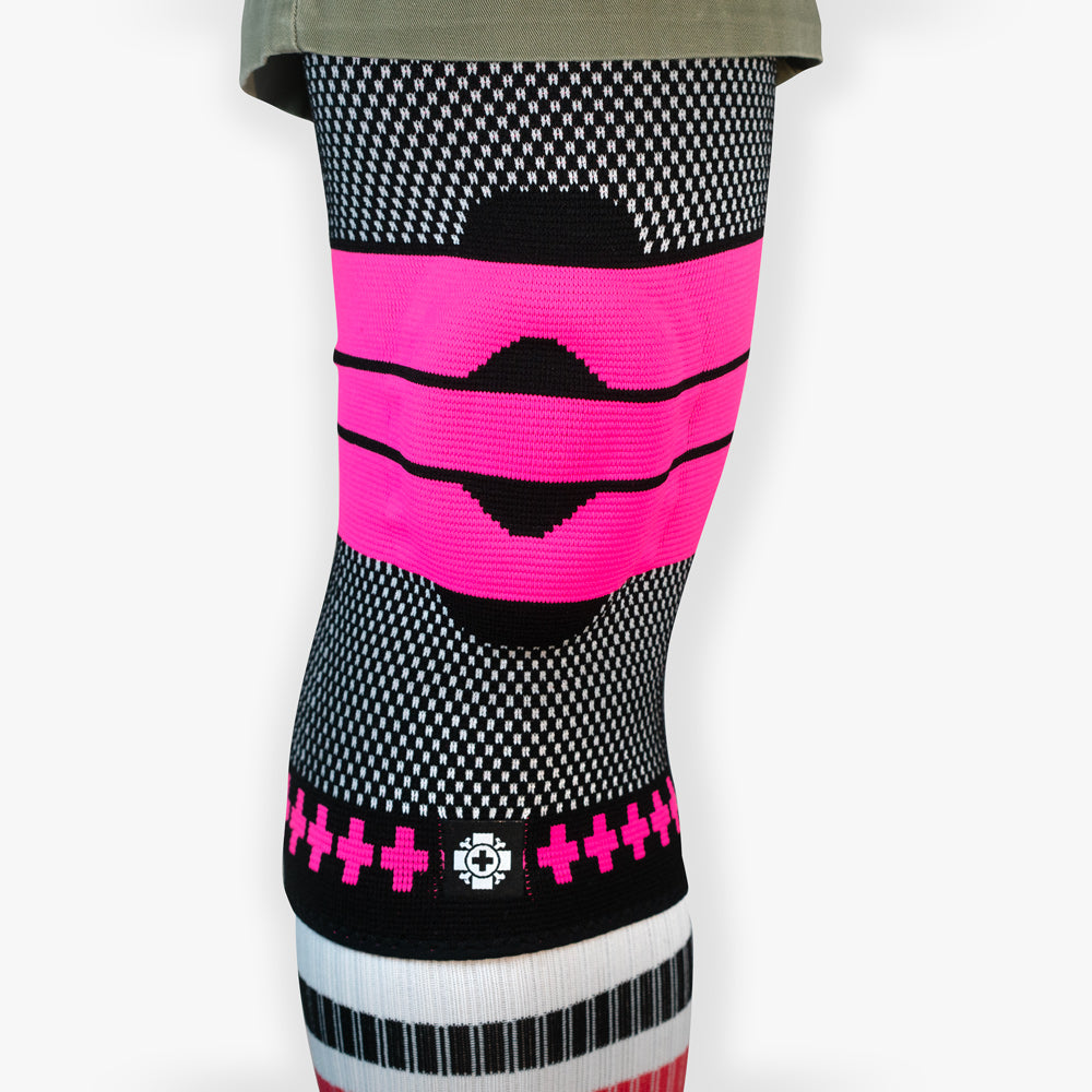 Old Bones Therapy Compression Knee Sleeve in Pink — product detail