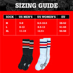 Crew Socks: RED Stripes