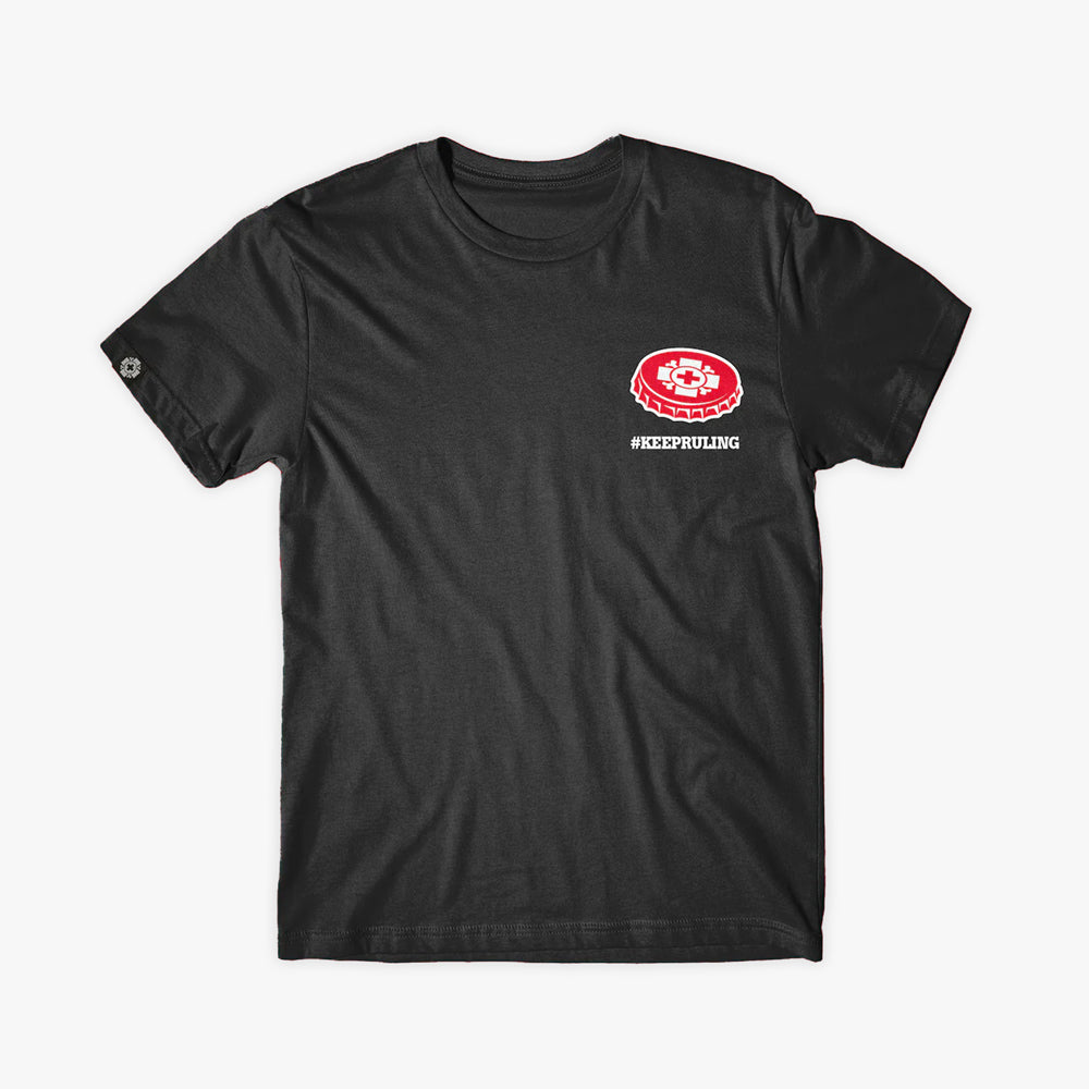 Old Bones Therapy Keep Ruling Bottlecap T-Shirt — branded apparel