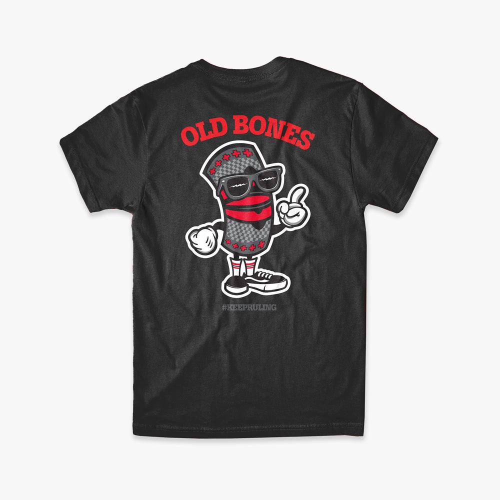 Old Bones Therapy Knee Sleeve Dude T-Shirt — medical-grade knitted compression support