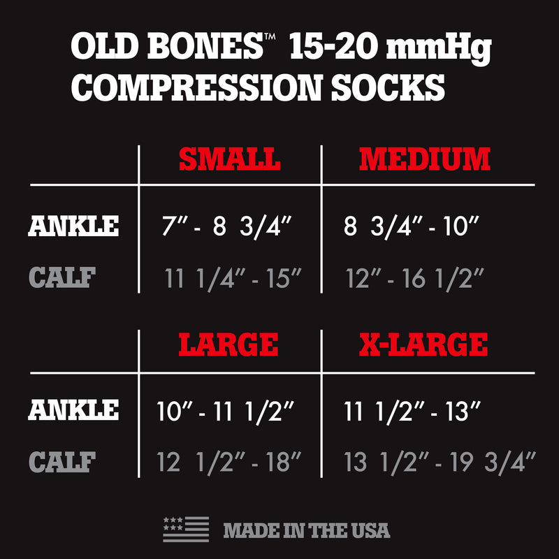 Compression Socks: CHECKERS sizing guide