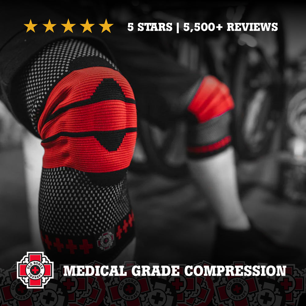 Old Bones Therapy Compression Knee Sleeve – Medical-grade knitted knee brace for joint support, stability, and faster recovery