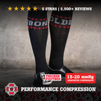 Old Bones Therapy Letters Compression Socks – Bold Old Bones lettered design medical-grade 15-20 mmHg graduated compression socks