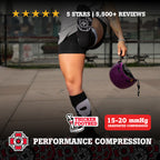 Old Bones Therapy Skull Compression Socks – Skull pattern medical-grade 15-20 mmHg graduated compression socks for skaters and athletes