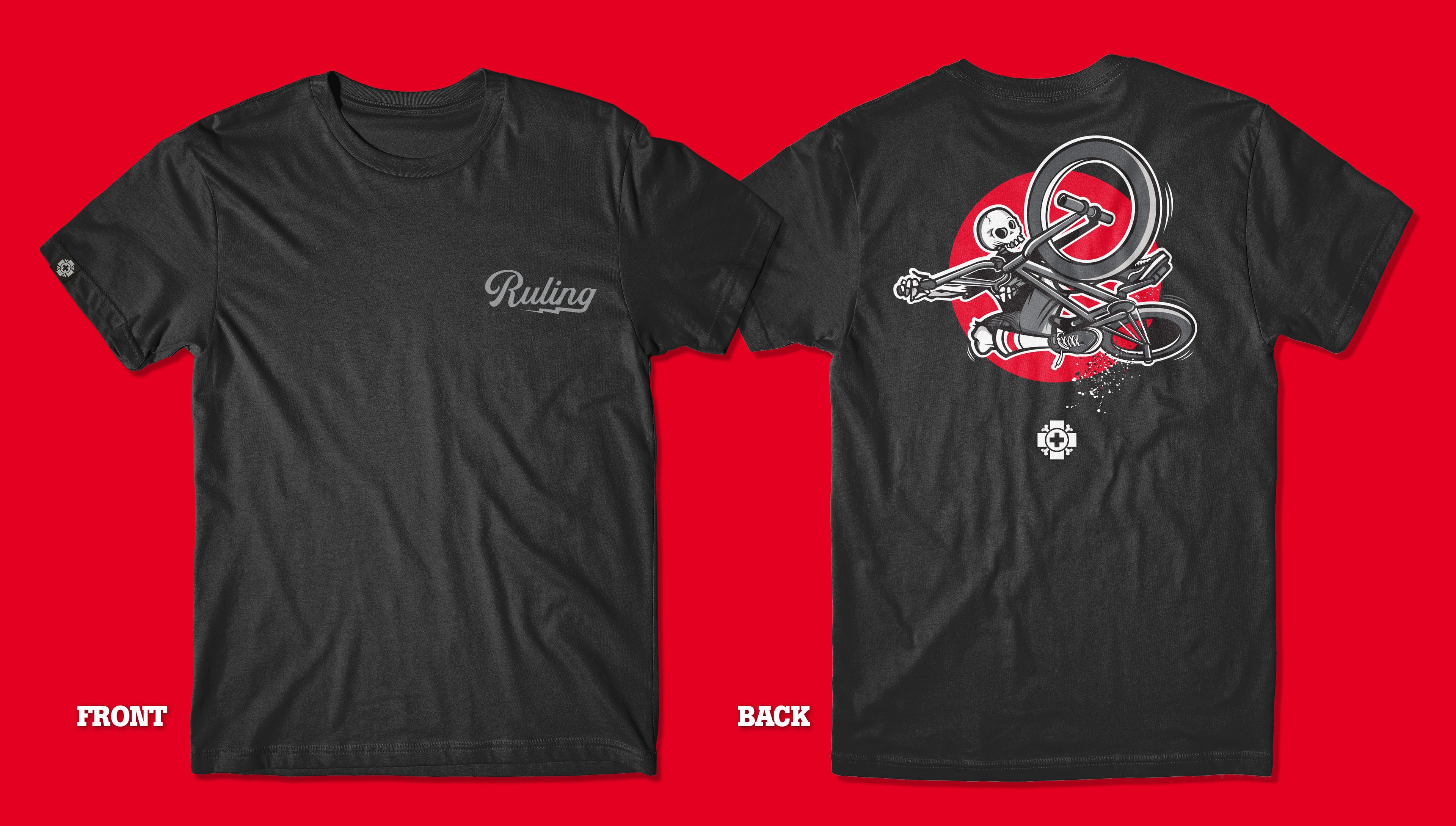 Old Bones Therapy Skeleton BMX Air T-Shirt — product detail