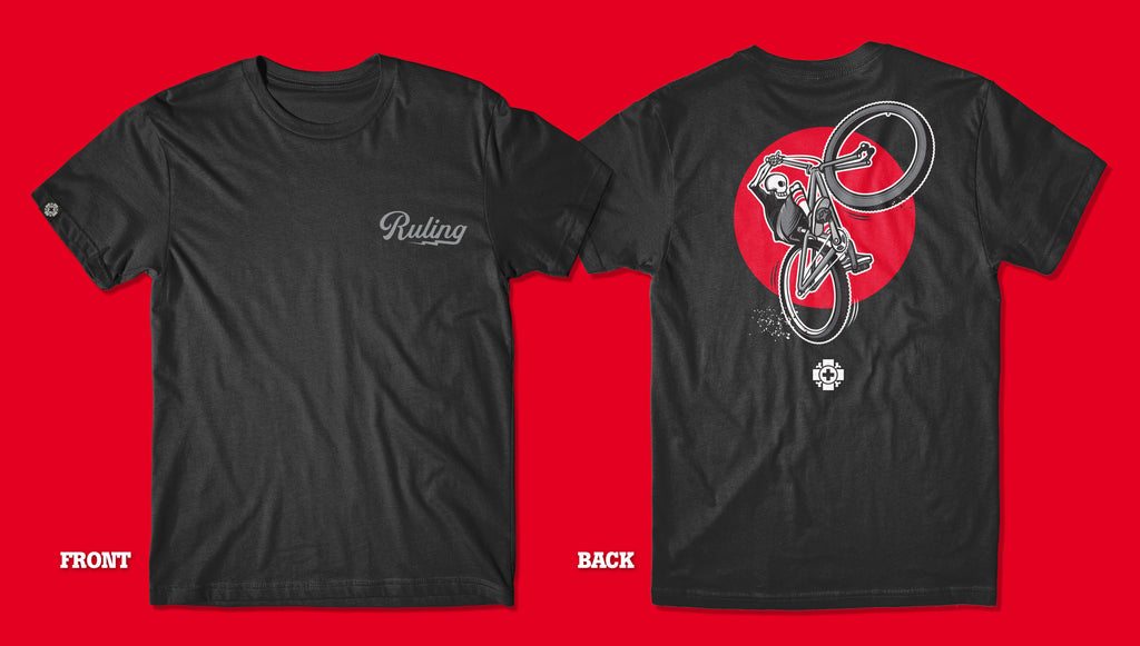 Old Bones Therapy Skeleton BMX Wheelie T-Shirt — product detail