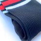 Crew Socks: RED Stripes