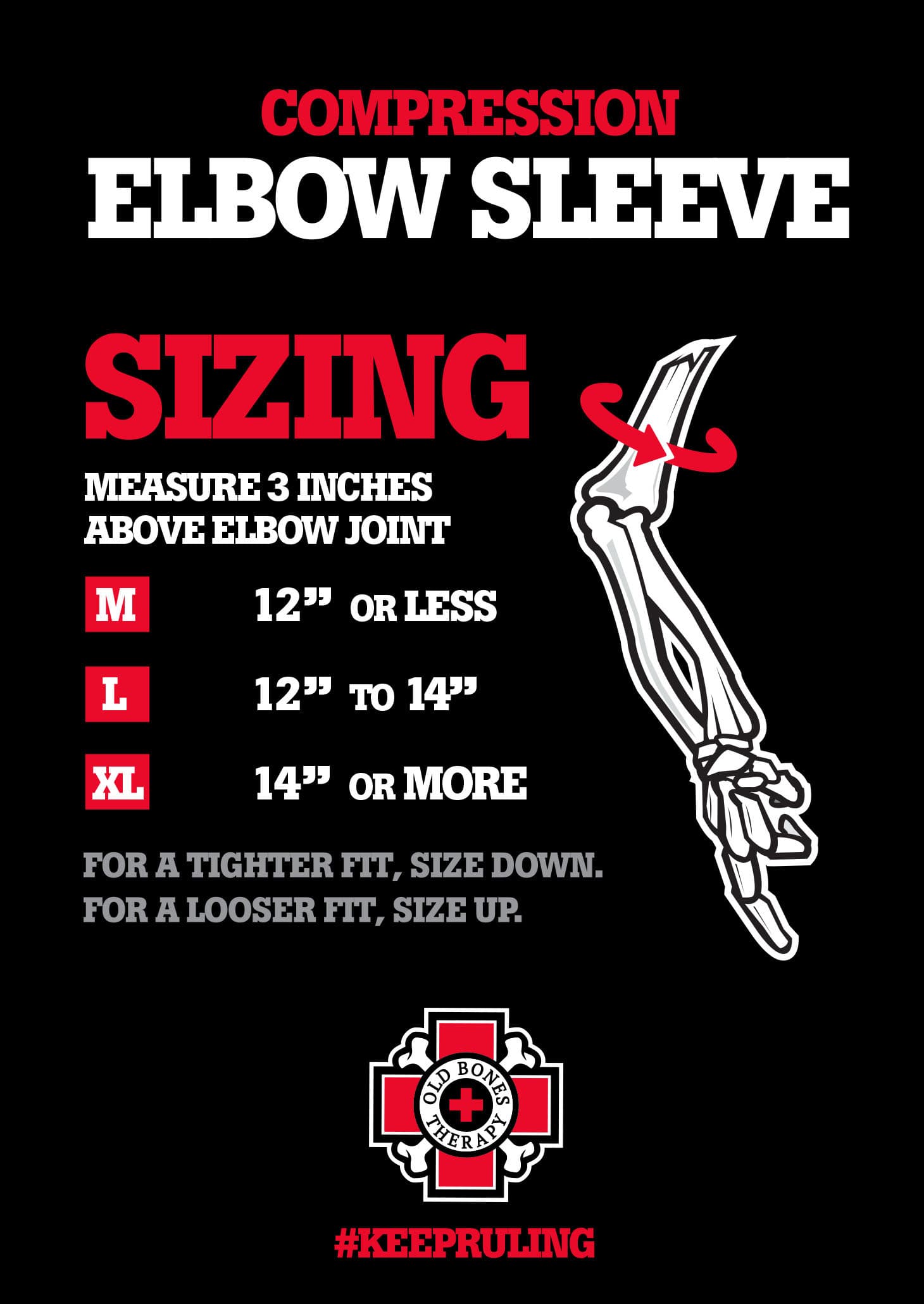 Old Bones Therapy Compression Elbow Sleeve — product detail