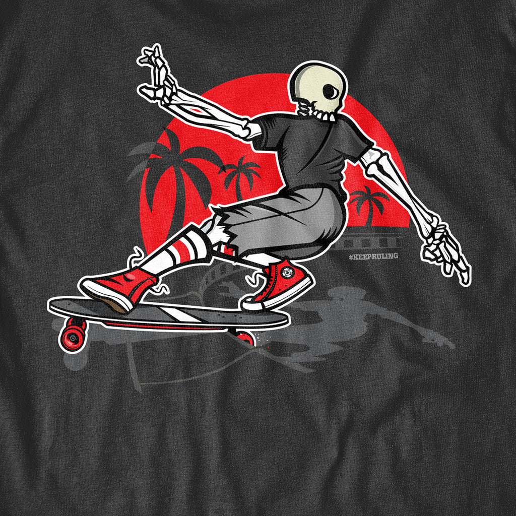 Old Bones Therapy Skeleton FS Rock T-Shirt — alternate view