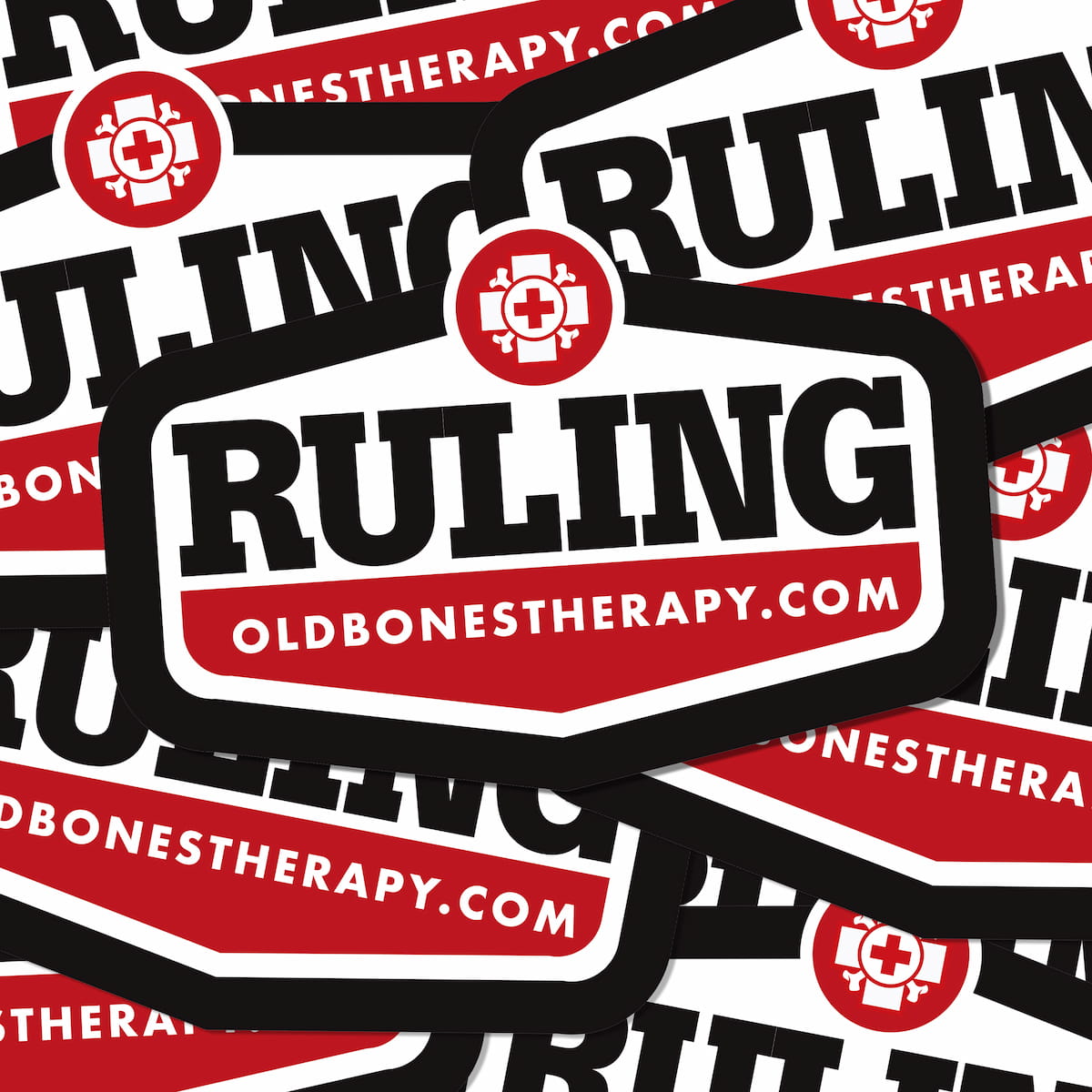 Old Bones Therapy Ruling Badge Sticker — alternate view