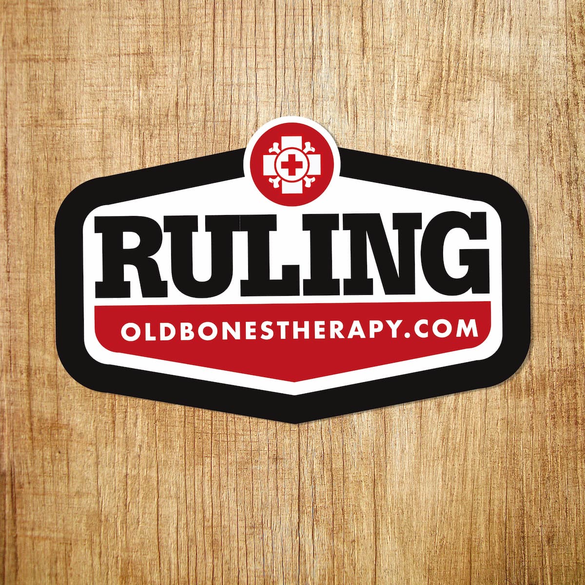 Old Bones Therapy Ruling Badge Sticker