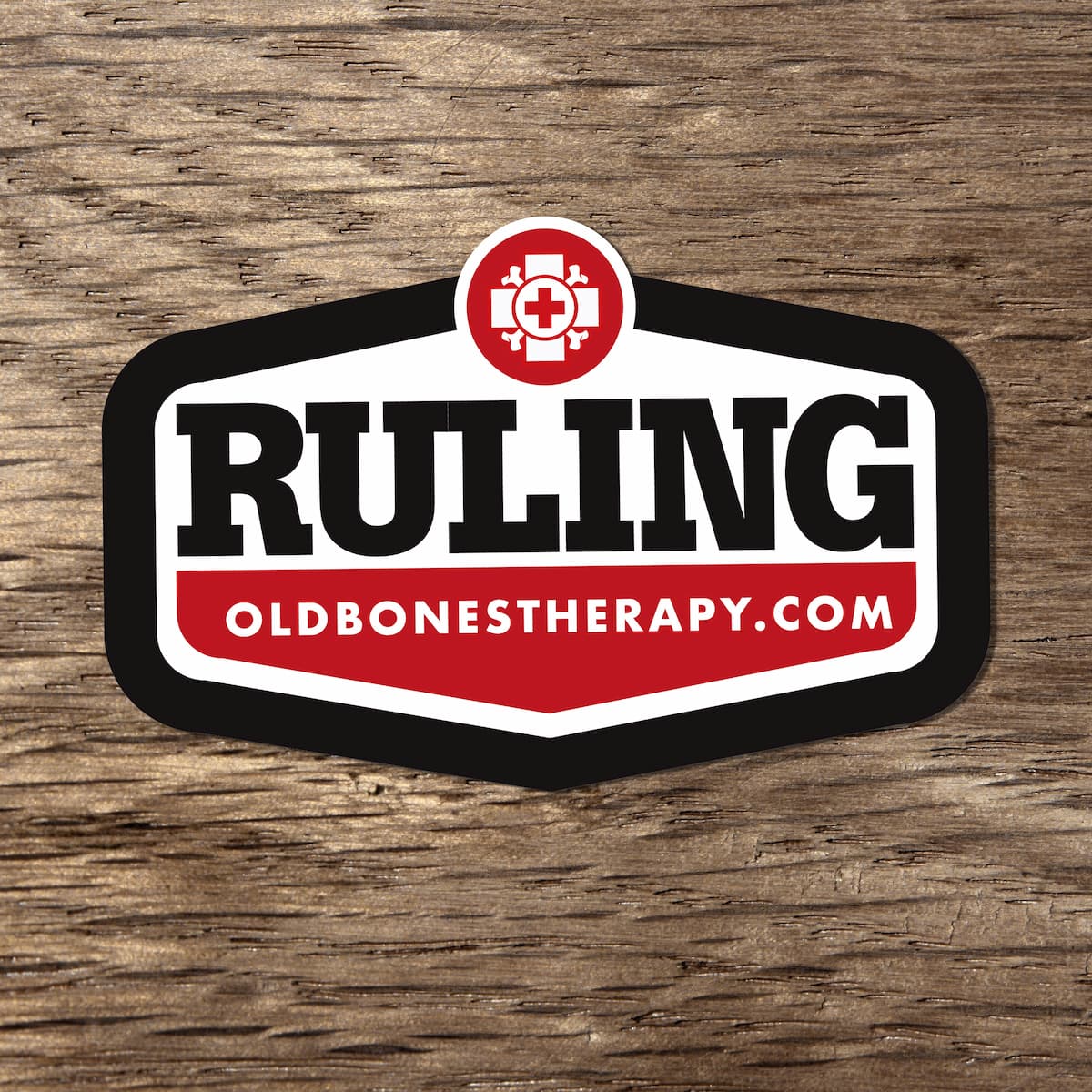 Old Bones Therapy Ruling Badge Sticker